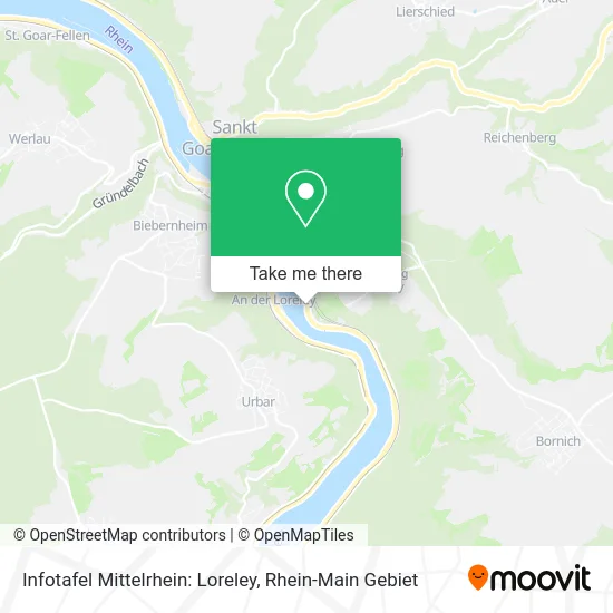 Карта Infotafel Mittelrhein: Loreley