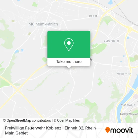 Карта Freiwillige Feuerwehr Koblenz - Einheit 32