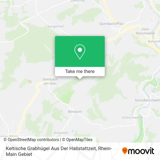 Карта Keltische Grabhügel Aus Der Hallstattzeit