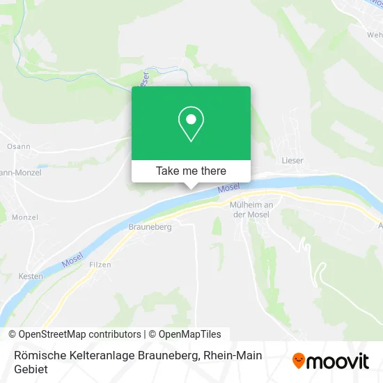 Карта Römische Kelteranlage Brauneberg