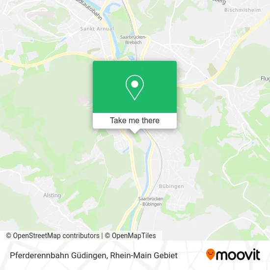 Карта Pferderennbahn Güdingen