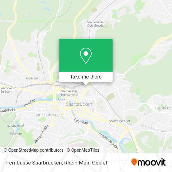 Карта Fernbusse Saarbrücken
