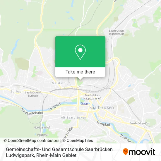 Карта Gemeinschafts- Und Gesamtschule Saarbrücken Ludwigspark