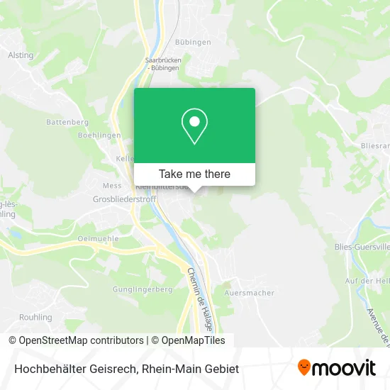 Карта Hochbehälter Geisrech