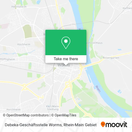 Карта Debeka-Geschäftsstelle Worms