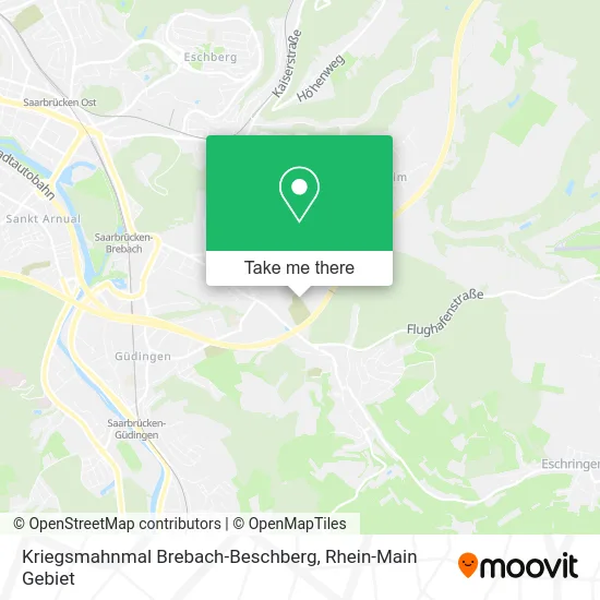 Карта Kriegsmahnmal Brebach-Beschberg