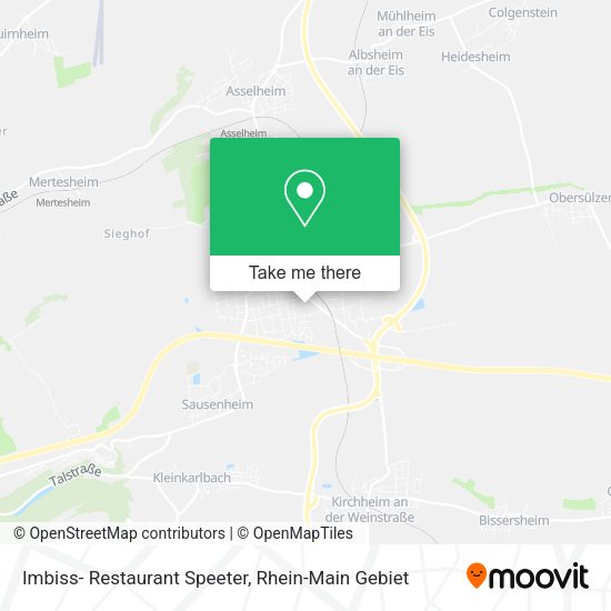 Карта Imbiss- Restaurant Speeter