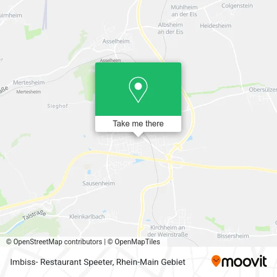 Карта Imbiss- Restaurant Speeter