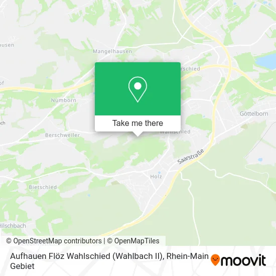 Карта Aufhauen Flöz Wahlschied (Wahlbach II)