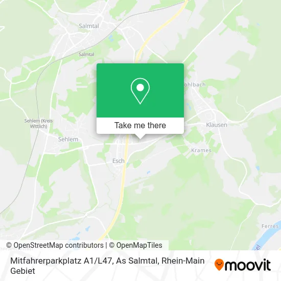 Карта Mitfahrerparkplatz A1 / L47, As Salmtal