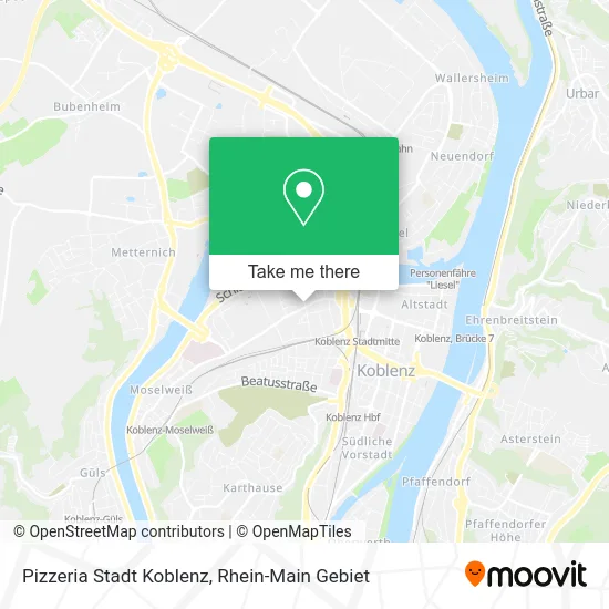 Карта Pizzeria Stadt Koblenz