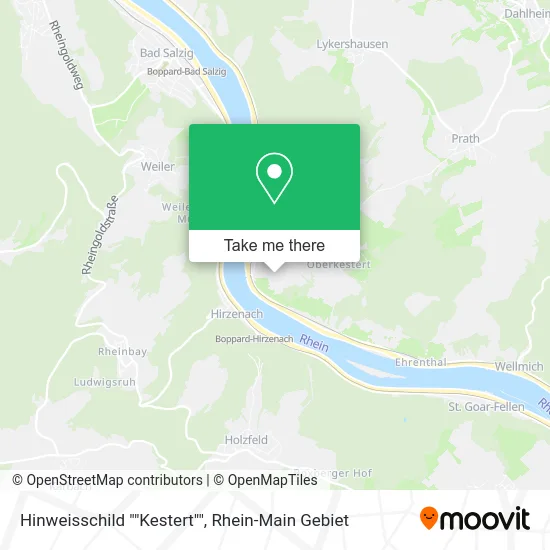 Карта Hinweisschild ""Kestert""