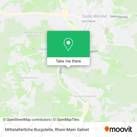 Карта Mittelalterliche Burgstelle