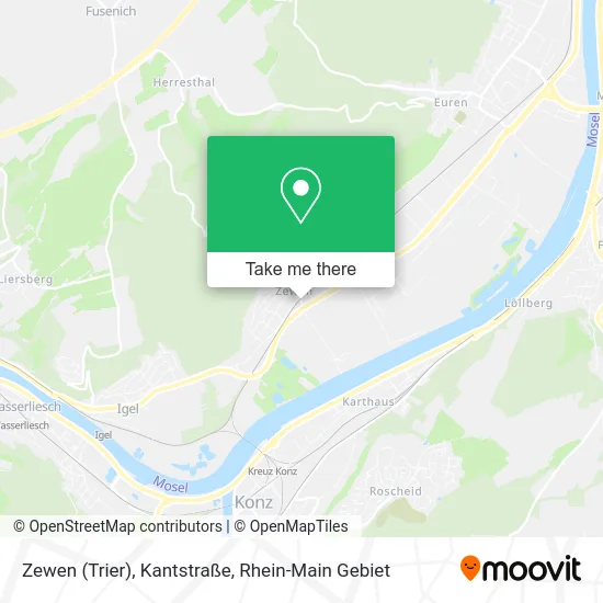 Карта Zewen (Trier), Kantstraße