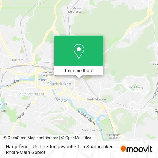 Карта Hauptfeuer- Und Rettungswache 1 In Saarbrücken