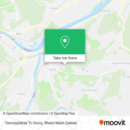 Карта Tennisplätze Tc Konz