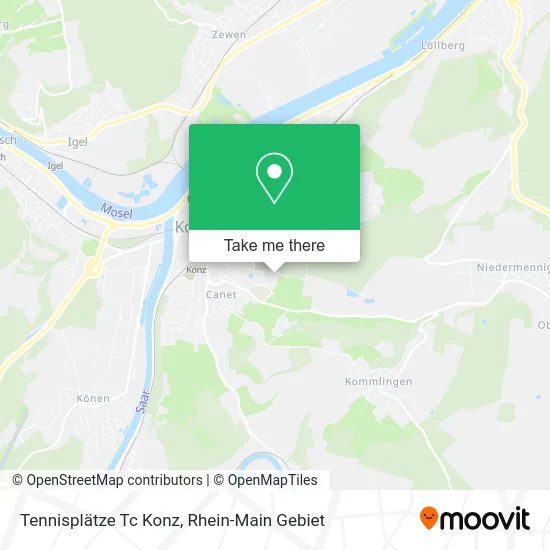 Карта Tennisplätze Tc Konz