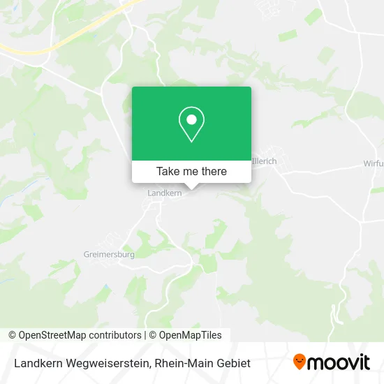 Landkern Wegweiserstein map