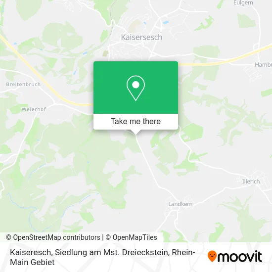 Карта Kaiseresch, Siedlung am Mst. Dreieckstein