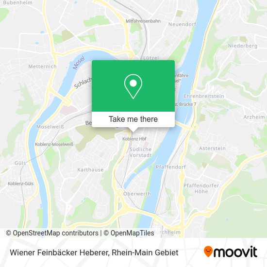 Карта Wiener Feinbäcker Heberer