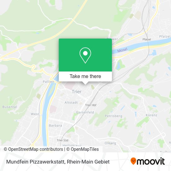 Карта Mundfein Pizzawerkstatt
