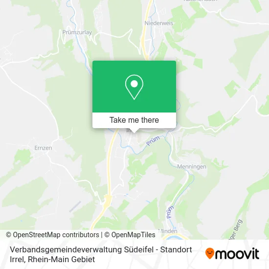 Карта Verbandsgemeindeverwaltung Südeifel - Standort Irrel