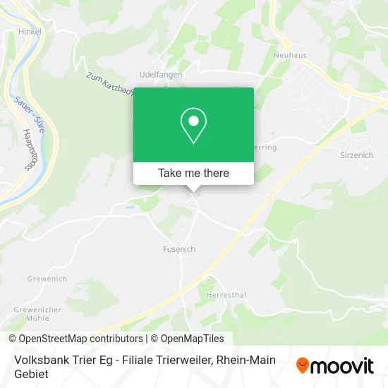 Карта Volksbank Trier Eg - Filiale Trierweiler