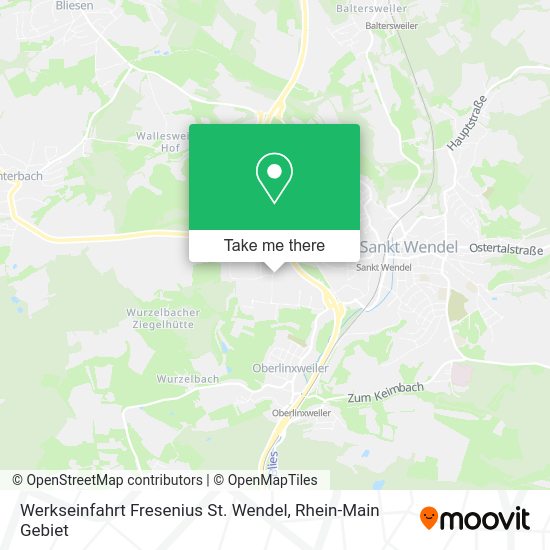 Карта Werkseinfahrt Fresenius St. Wendel