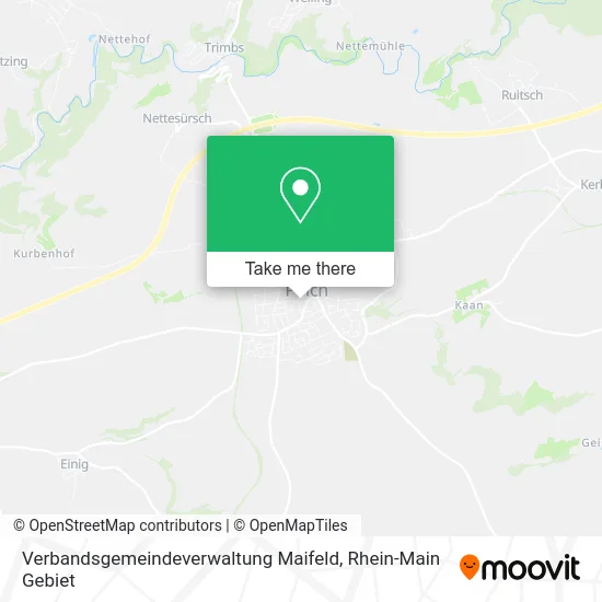 Карта Verbandsgemeindeverwaltung Maifeld