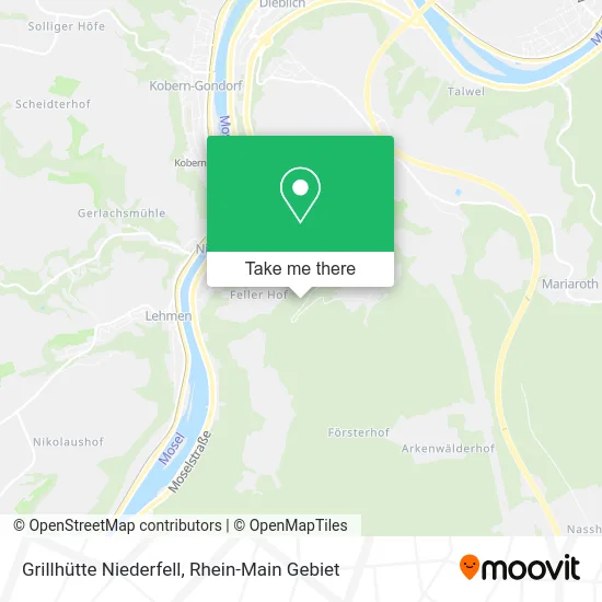 Карта Grillhütte Niederfell