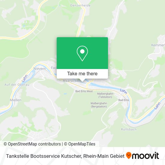 Карта Tankstelle Bootsservice Kutscher