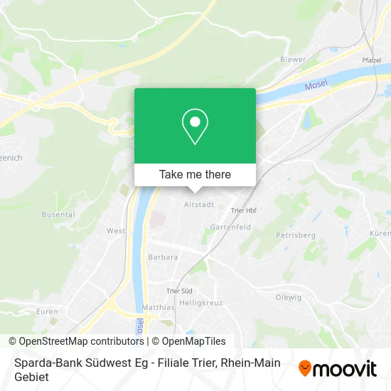 Карта Sparda-Bank Südwest Eg - Filiale Trier