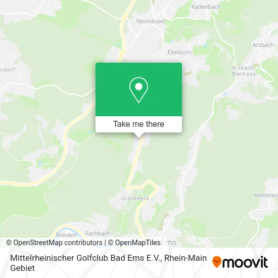 Карта Mittelrheinischer Golfclub Bad Ems E.V.