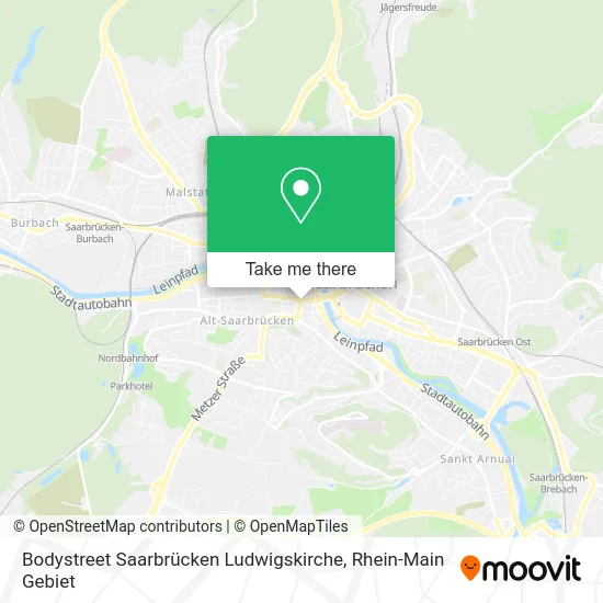 Карта Bodystreet Saarbrücken Ludwigskirche