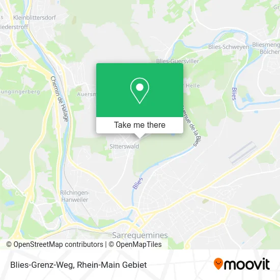 Карта Blies-Grenz-Weg