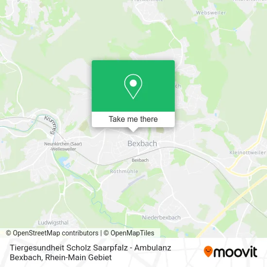Карта Tiergesundheit Scholz Saarpfalz - Ambulanz Bexbach