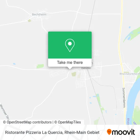 Карта Ristorante Pizzeria La Quercia