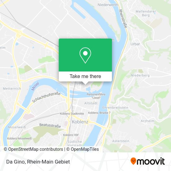 Карта Da Gino