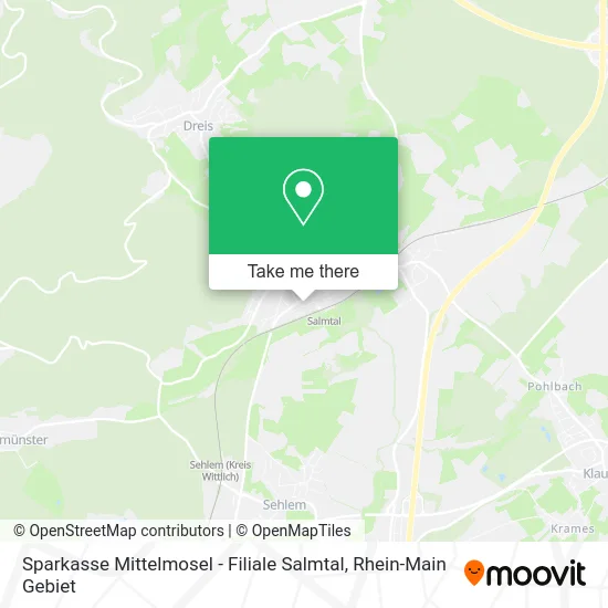 Карта Sparkasse Mittelmosel - Filiale Salmtal