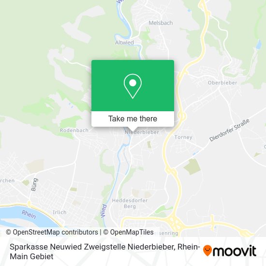 Карта Sparkasse Neuwied Zweigstelle Niederbieber
