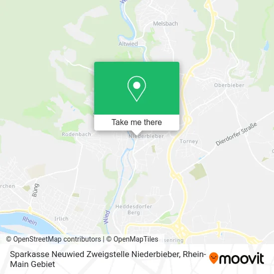 Карта Sparkasse Neuwied Zweigstelle Niederbieber