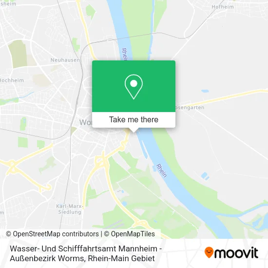 Карта Wasser- Und Schifffahrtsamt Mannheim - Außenbezirk Worms