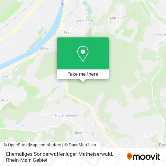 Карта Ehemaliges Sonderwaffenlager Matheiserwald