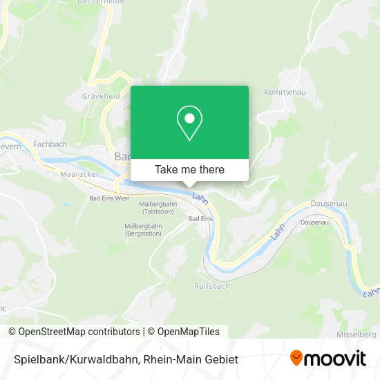 Карта Spielbank/Kurwaldbahn