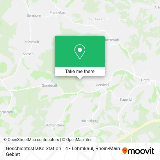 Карта Geschichtsstraße Station 14 - Lehmkaul