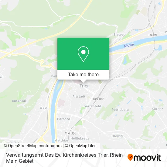 Карта Verwaltungsamt Des Ev. Kirchenkreises Trier