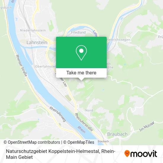 Карта Naturschutzgebiet Koppelstein-Helmestal