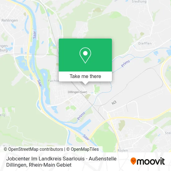 Карта Jobcenter Im Landkreis Saarlouis - Außenstelle Dillingen