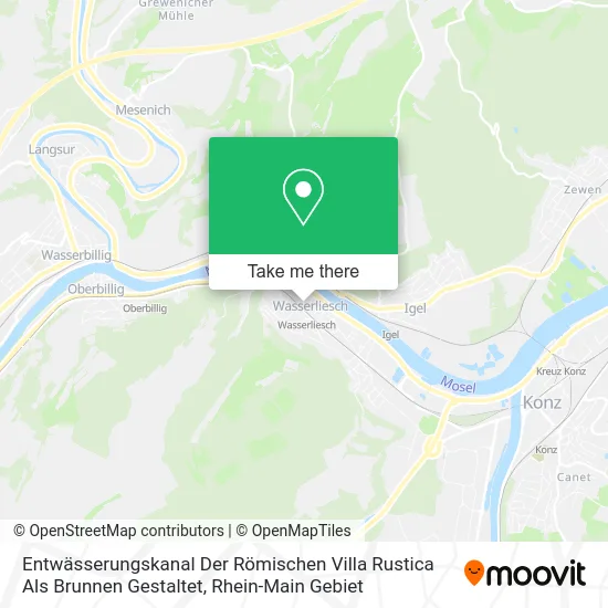 Карта Entwässerungskanal Der Römischen Villa Rustica Als Brunnen Gestaltet