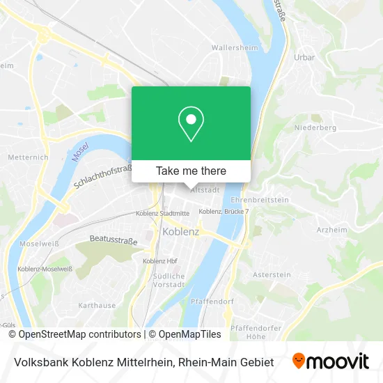 Карта Volksbank Koblenz Mittelrhein